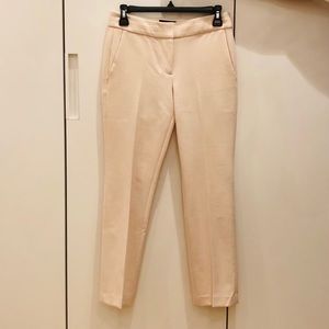 J Crew Powder Pink Campbell Cropped Wool Trousers